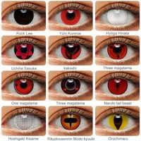 Bio-essence Eye Contact Lens for Cosplay Kakashi Three magatama Anime Eyes Lenses Sharingan Colored Contact Lenses for Eyes