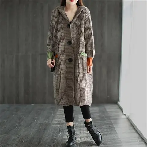 

New autumn and winter long sweater jacket loose