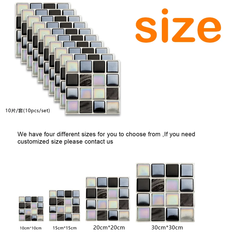

Wall Stickers Decoration Home Decor for Kitchen Room Accessories Simulation Agate Flat Mosaic Hard Tiles Sticker Bathroom Art
