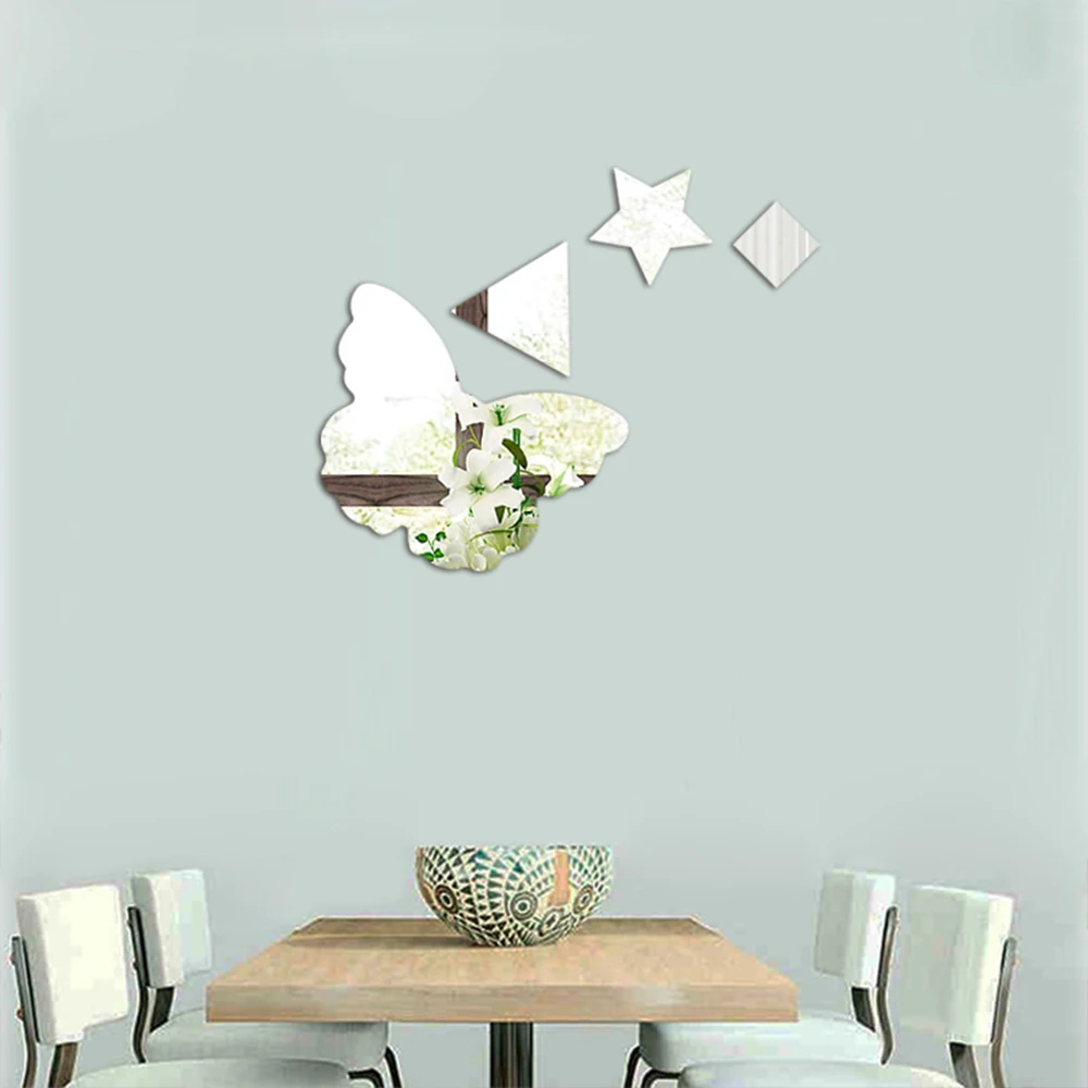 1 шт. Настенный декор самоклеющийся 3D Звезды Луна облако перо Настенная Наклейка