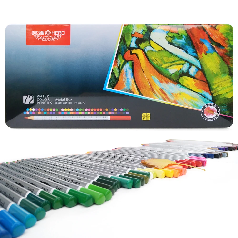72 цвета профессиональные акварельные карандаши набор для рисования цветные