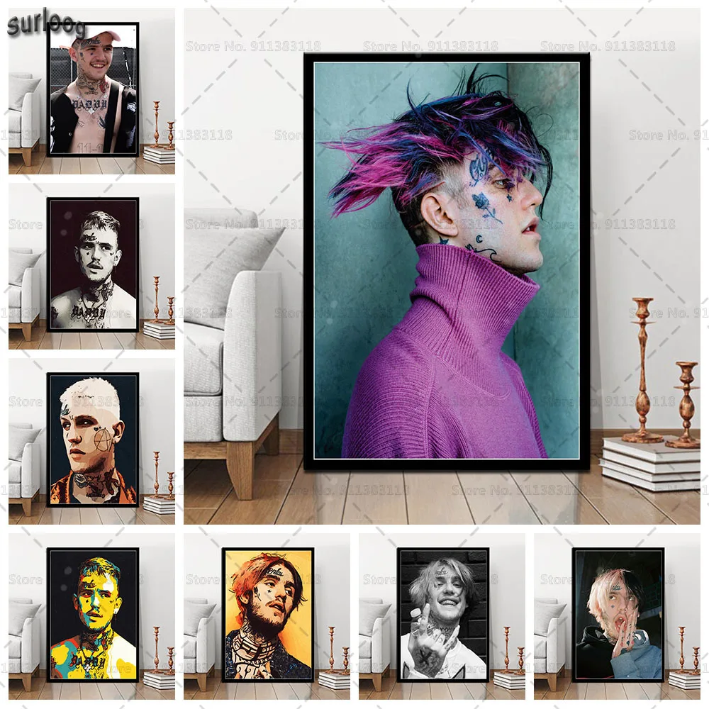 Плакаты и принты RIP Lil Peep Hip Hop Hot Rapper настенные художественные картины плакаты на