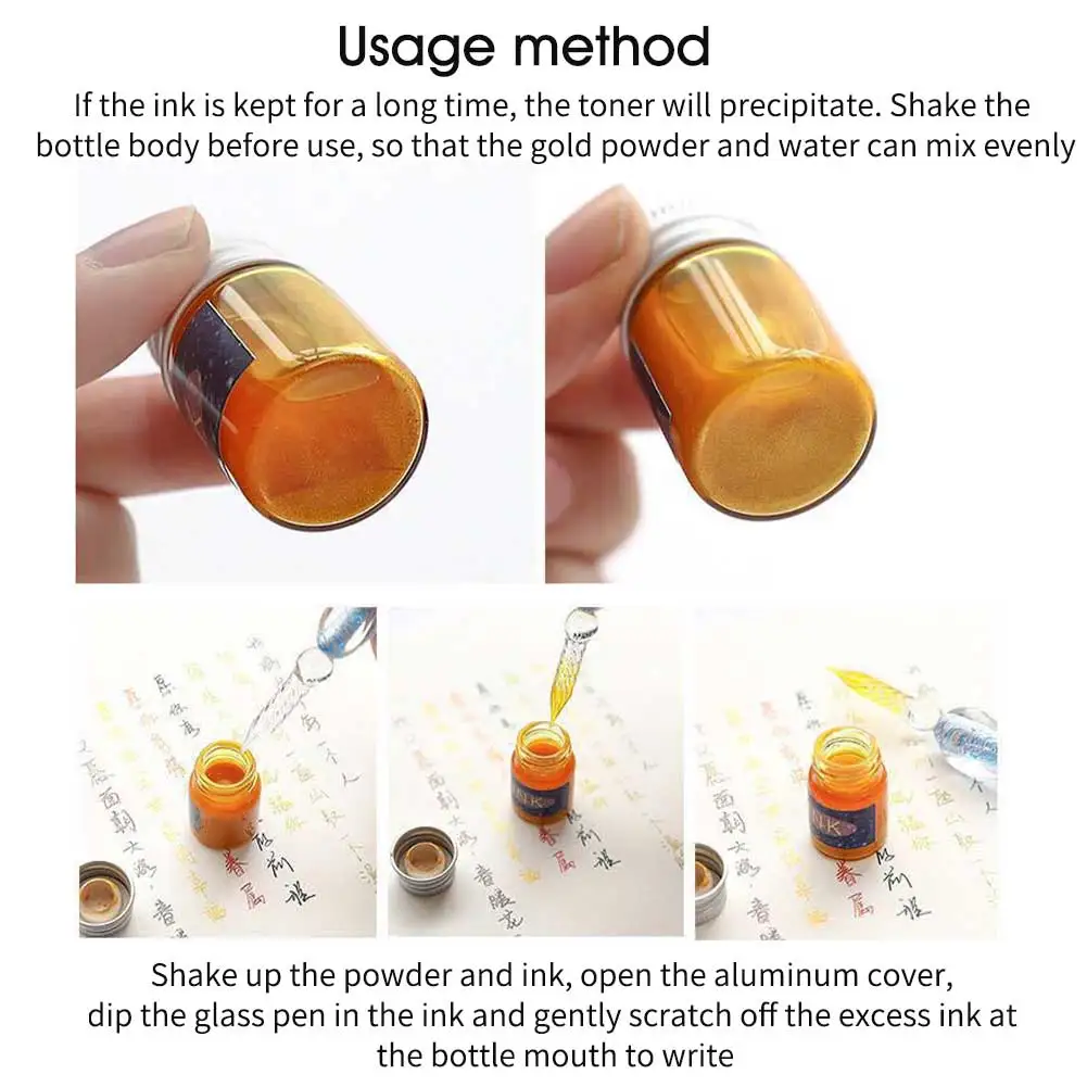 

Writing With Holder Painting Decor For Calligraphy Kids Gift Drawing 12 Colors Ink Stationery Art Glass Pen Set Dip Signatures