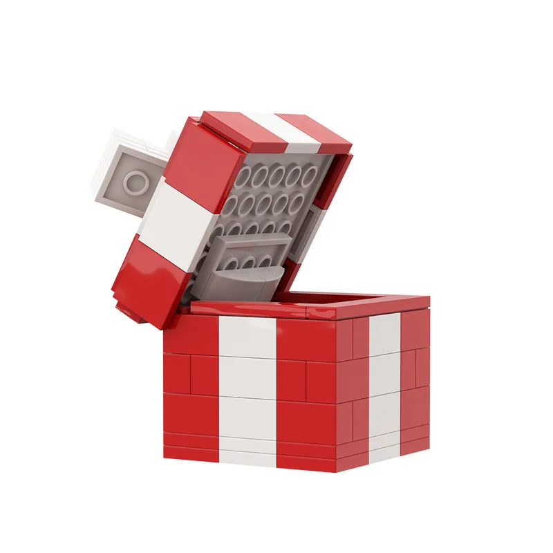 

MOC Exquisite Mini Gift Box Red Blue Pink Color Creative Design Building Blocks Bricks 2021 Christmas Toys Children Holiday Gift