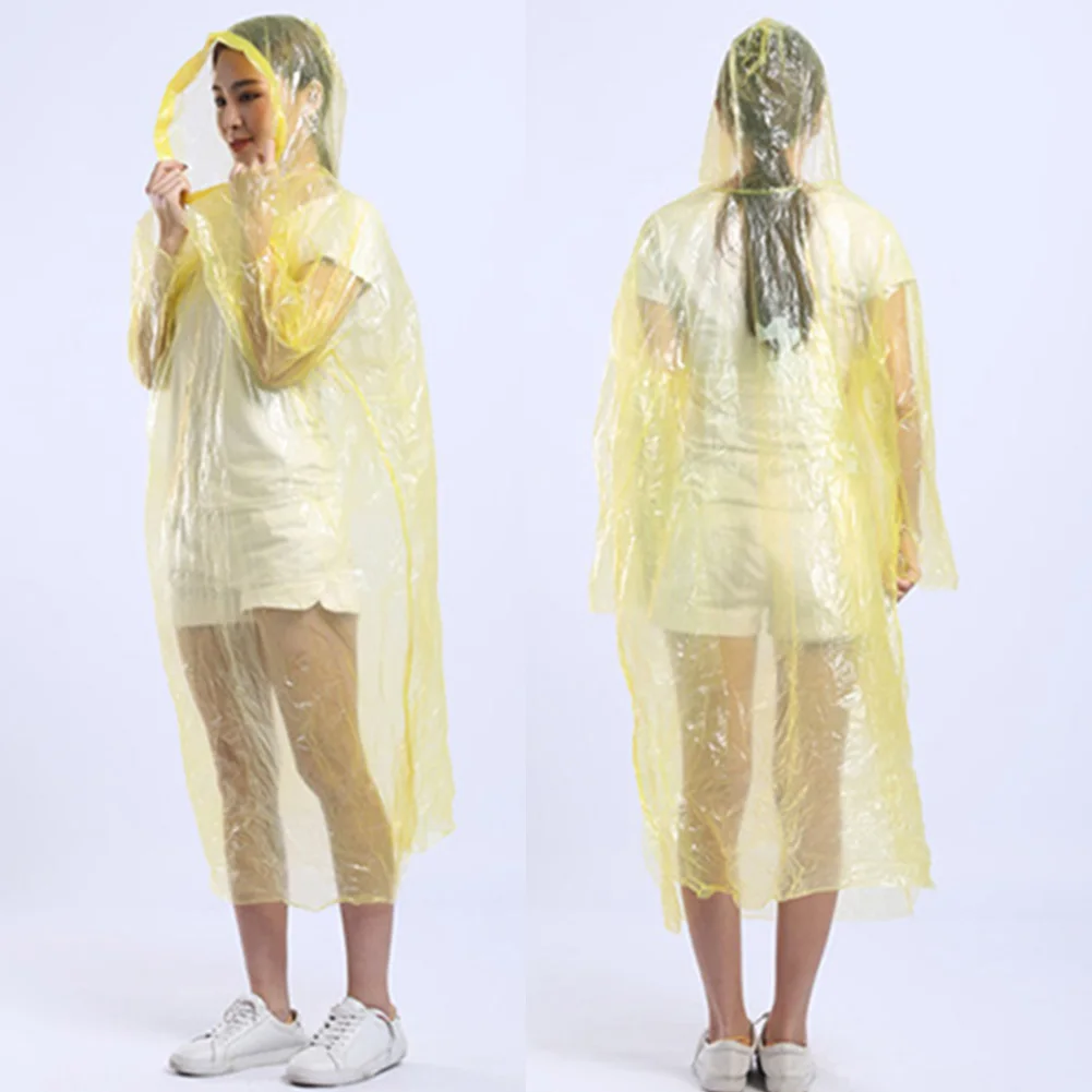 5 шт. унисекс одноразовые Водонепроницаемый пальто с капюшоном на открытом