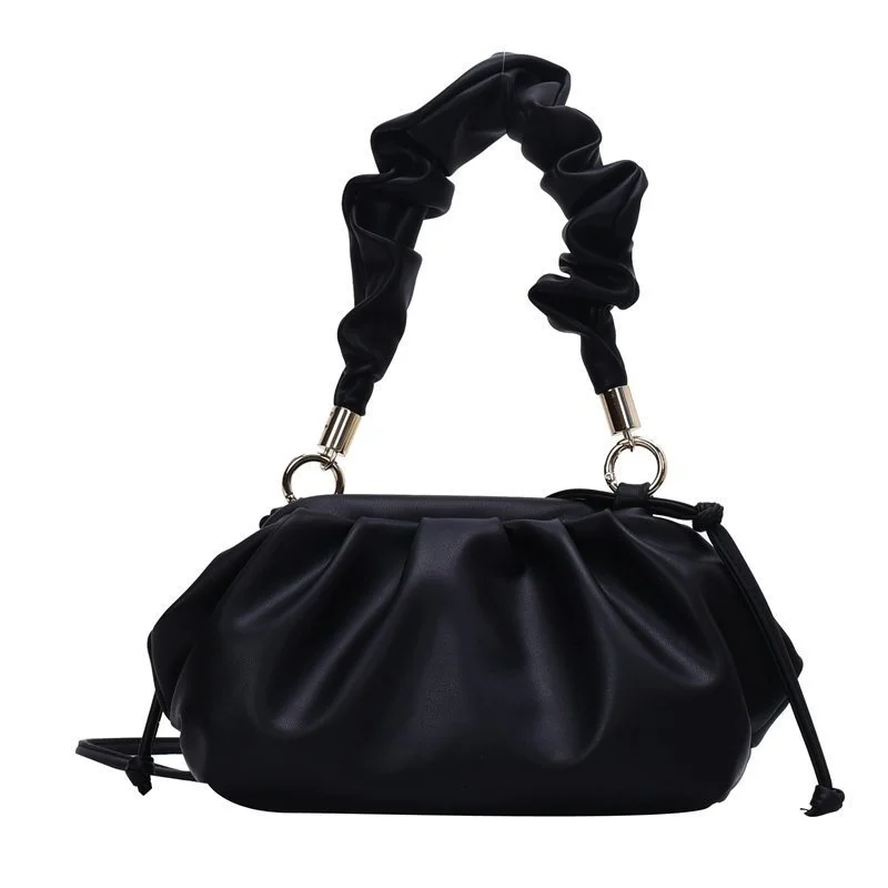 

Новинка 2020, дамские сумочки, повседневные кожаные сумки через плечо, роскошные дизайнерские женские сумки-тоуты со складками, мягкие