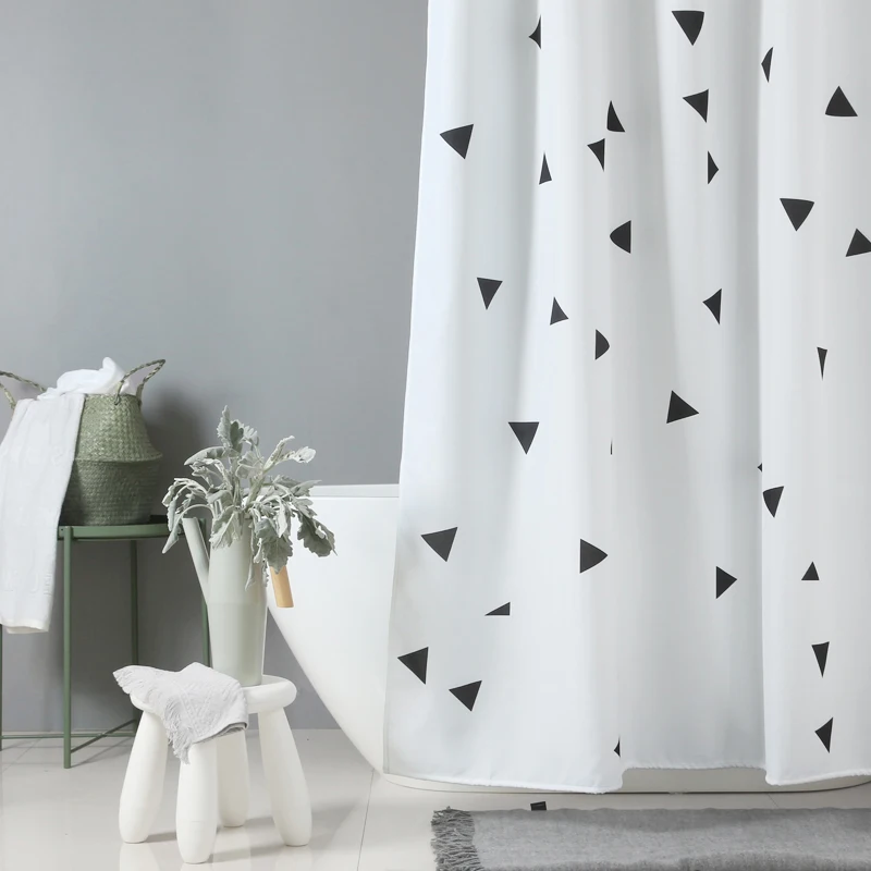 

Thick Bathroom Shower Curtains Modern Fashion Fabric Hooks Shower Curtain Washable Douchegordijn Household Merchandises DF50SC