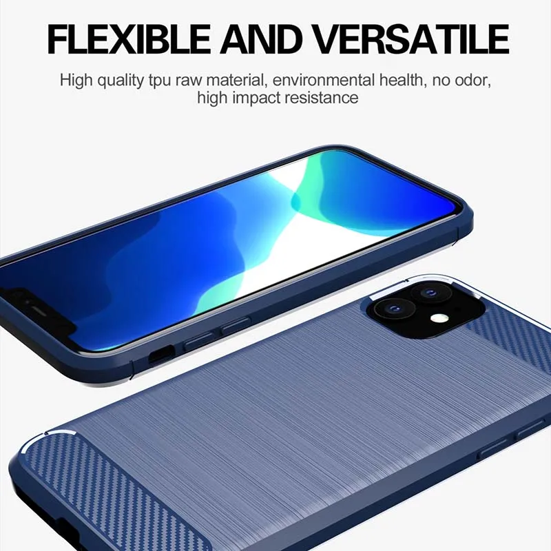 Матовый чехол для iPhone 13 12 11 Pro Max XS X S XR 7 8 Plus SE противоударный матовый Мягкий