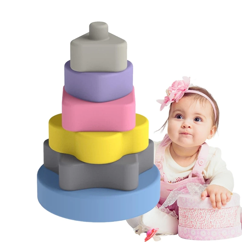 

Мягкий штабелер, строительные блоки, игра, вложенные кольца, игрушка, Интерактивная игрушка для родителей и детей, раннее развитие мозга для...