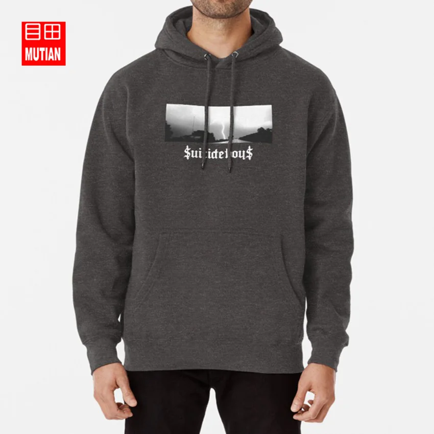 Suicide Boys 24(белые буквы) толстовки grey59 suicideboys подземный рэп Орлеан g 59 germ suicide boys - Цвет: darkgrey-hoodie