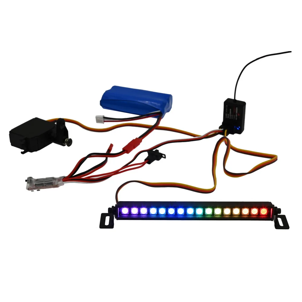 

MN 1/10 RC Car Accessories Colorful LED Roof Flashing Light Bar Spotlight Searchlight for MN86K MN86KS MN86 MN86S RC Auto Parts