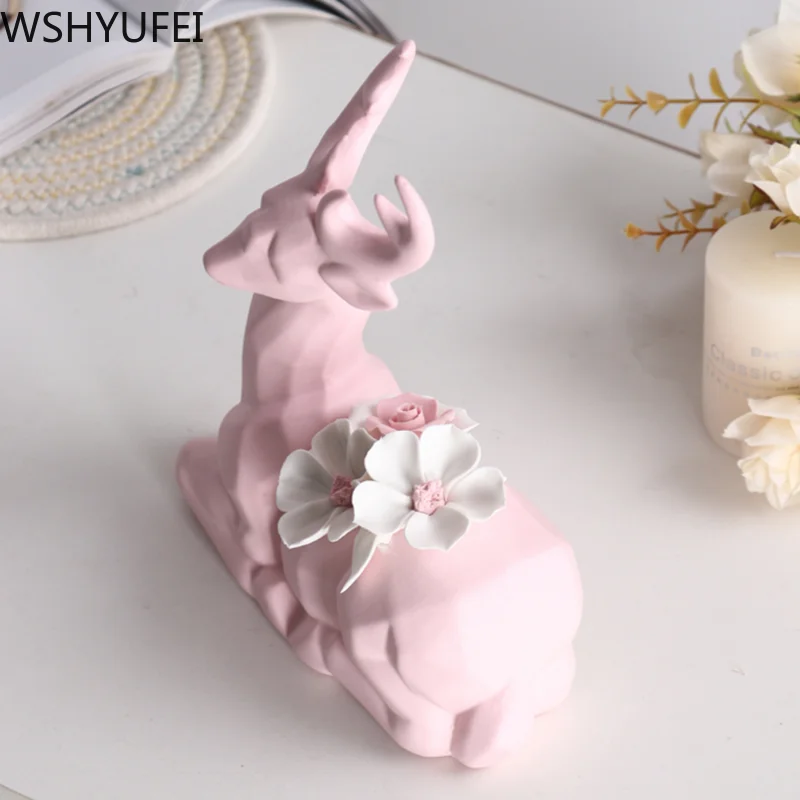 1 шт. 3 фарфоровая статуя слона домашний декор украшения для комнаты Современное