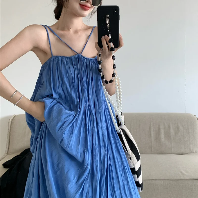 

Elegant Party Long Dresses Women Summer 2021 White Backless Sexy Casual Beach Strap Dress Red Boho Designer Chic Korean Clothing