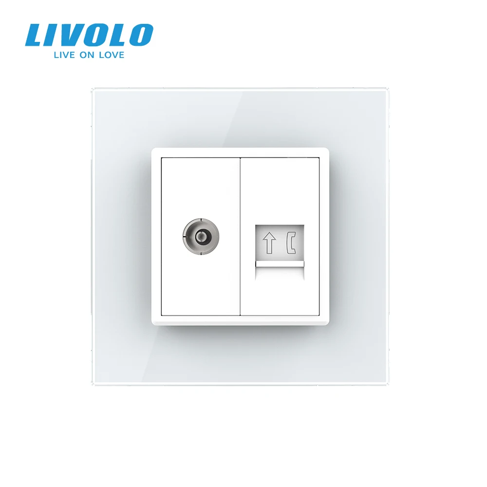 Стандартная настенная розетка Livolo стандарта Великобритании для телевизора с