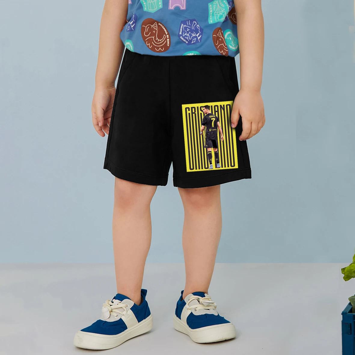 

Cristiano Ronaldo CR7 Streetwear Children's Sports Shorts 100% Cotton Pants Shorts for Boy Cool Summer 2021 Shorts for Girls
