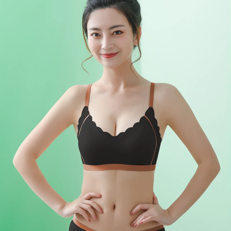 

Women Bra Wire Free Latex M-XXL Sexy Push Up Bras Underwea Lingerie Bralette