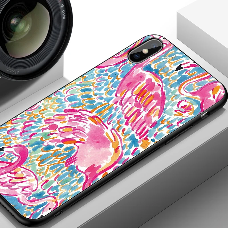 Модные Фламинговые чехол для телефона Iphone XS Max XR X 8 7 6 S Plus 11 Pro 5 s SE Силиконовый ТПУ с