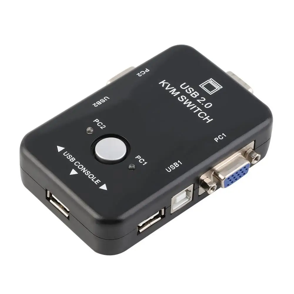 Оригинальный автоконтроллер 2-Портовый Концентратор USB 2 0 KVM SVGA VGA