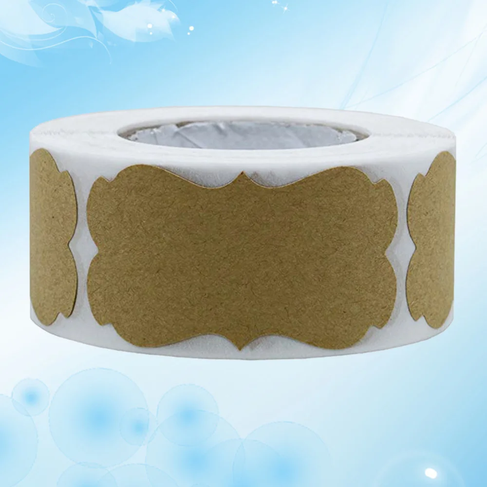 

300 Pcs Kraft Paper Stickers Packaging Sealing Labels Adhesive Stickers Gift Tag Stickers Glass Bottle Labels Mason Jars Candle