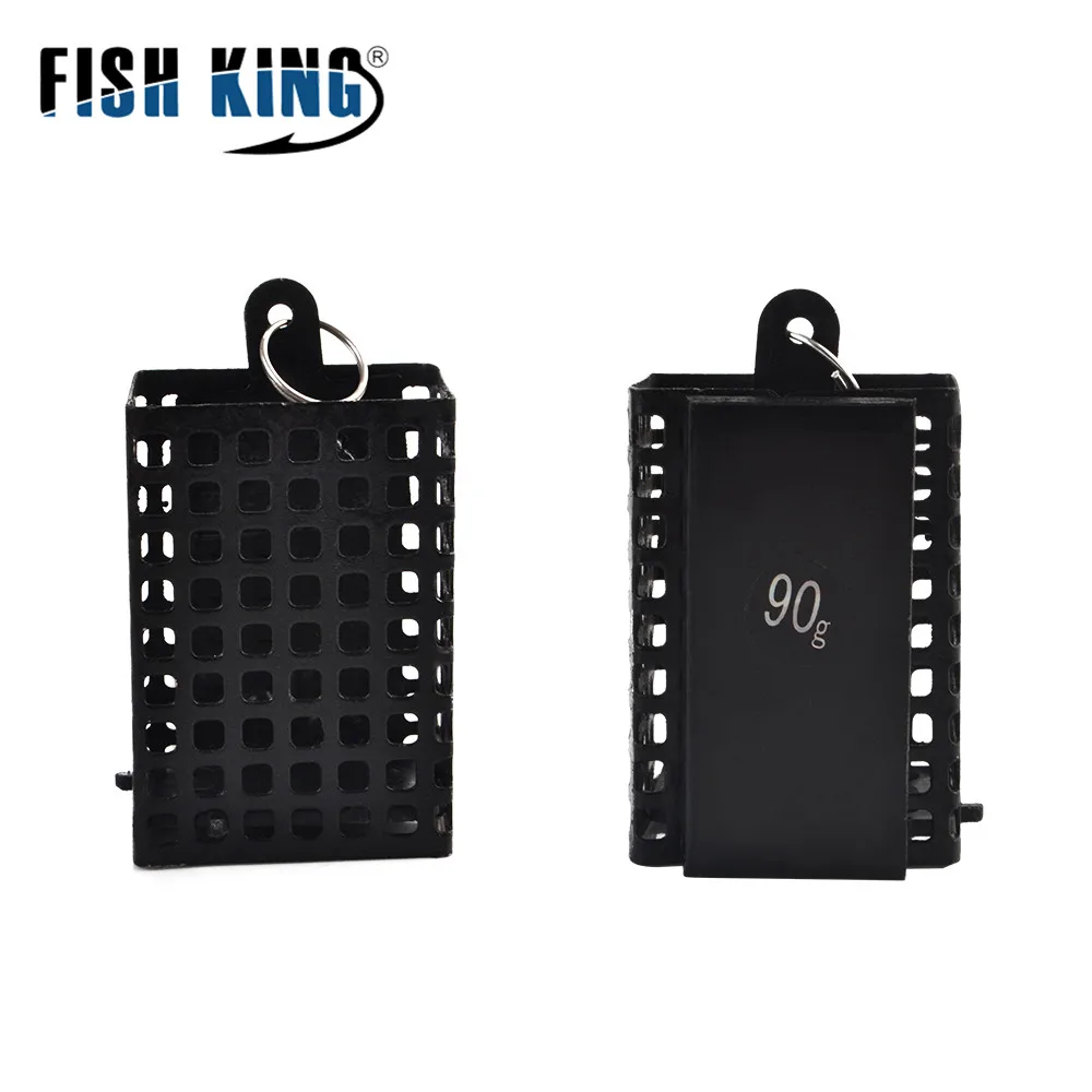 FISH KING 1 шт. 30 100 г кормушка квадратная металлическая клетка для приманки контейнер