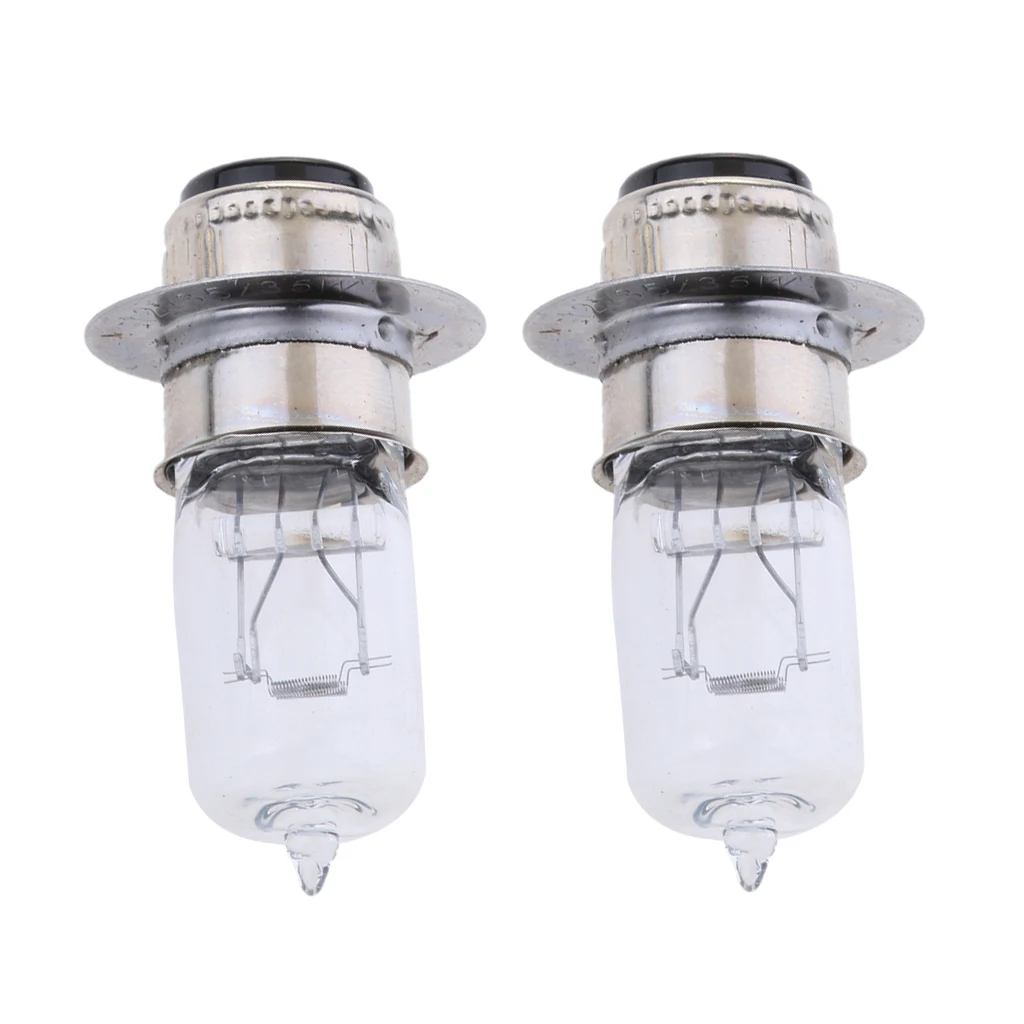 

2 Pcs P15D-25-1 12V 35/35W Motorcycle White Halogen Headlight Headlamp Bulbs 2 x 0.4 Inch