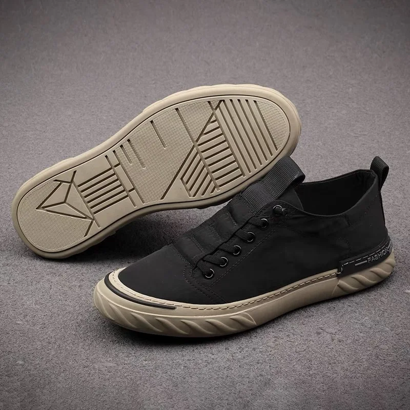 

New men's casual cloth shoes, lazy one-footed lightweight, breathable, and tendon-sole old Beijing cloth shoes