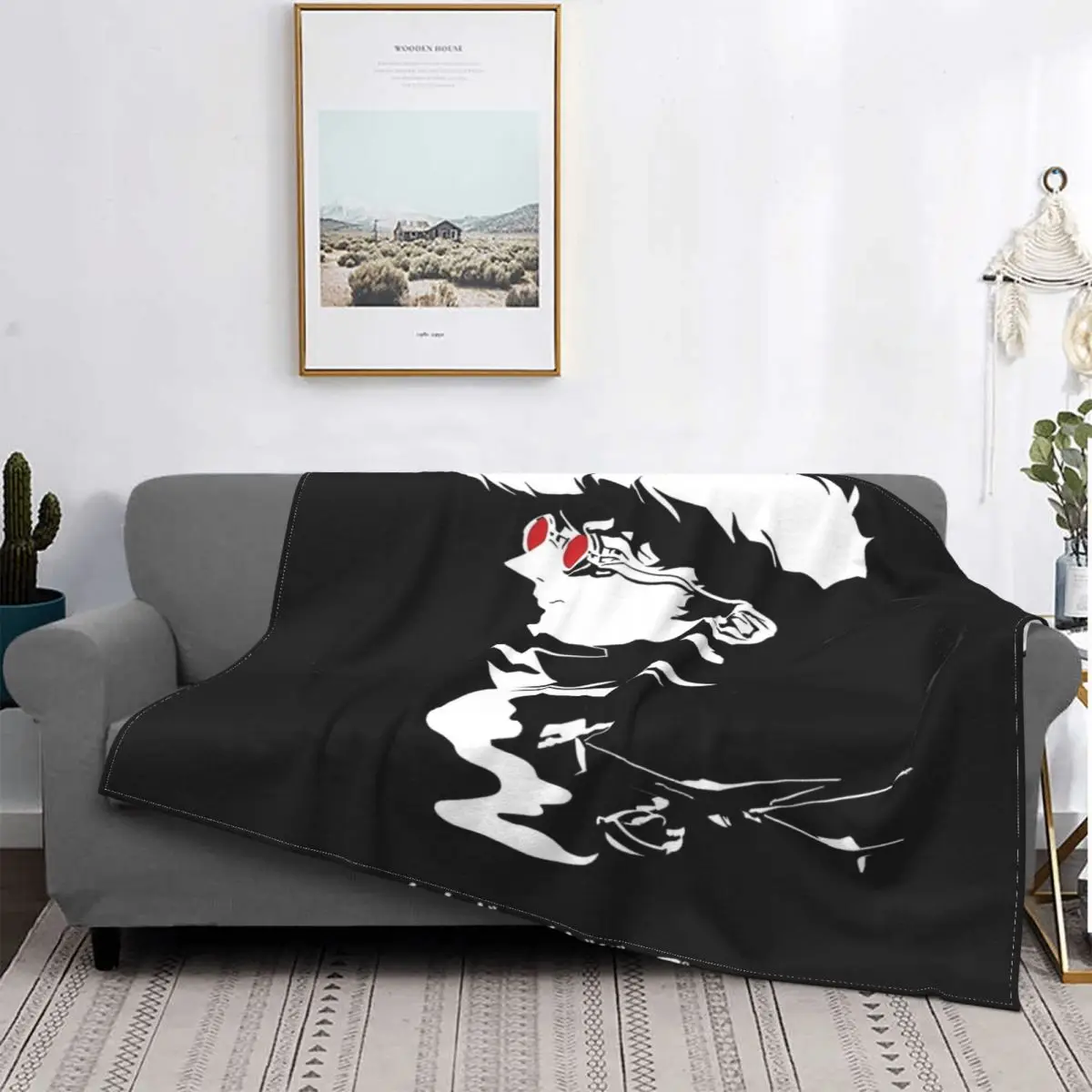 

Spike Spiegel-Manta a cuadros para cama, colcha para sofá, Sudadera con capucha