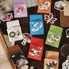 1 коробка винтажных наклеек, альбом дневник в стиле Скрапбукинг, материал для рукоделия, канцелярские товары, декоративная бумага с цветами и растениями