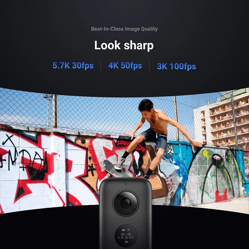 Insta360 One X Экшн-камера VR 360 панорамная видеокамера 5,7 K ONE X gps умный пульт дистанционного управления чехол