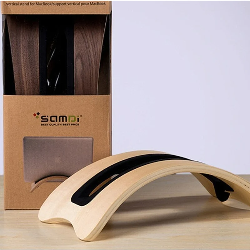 

Mini Wood Vertical Laptop Stand Space-saving Rack Desktop Erected Holder for Apple MacBook Pro Air 2020 M1 13.3 16 ARM Notebook