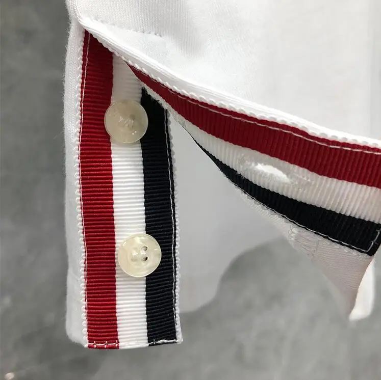 

TB THOM BULUO Brand T Shirts Men Casual Slim Patchwork Cotton TB T-shirt Summer Short Sleeve Contrast Color O-neck Clothing