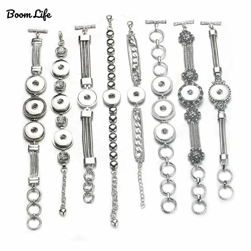 Смешанный стиль случайные новые бум жизни кнопки браслет и браслеты винтажный