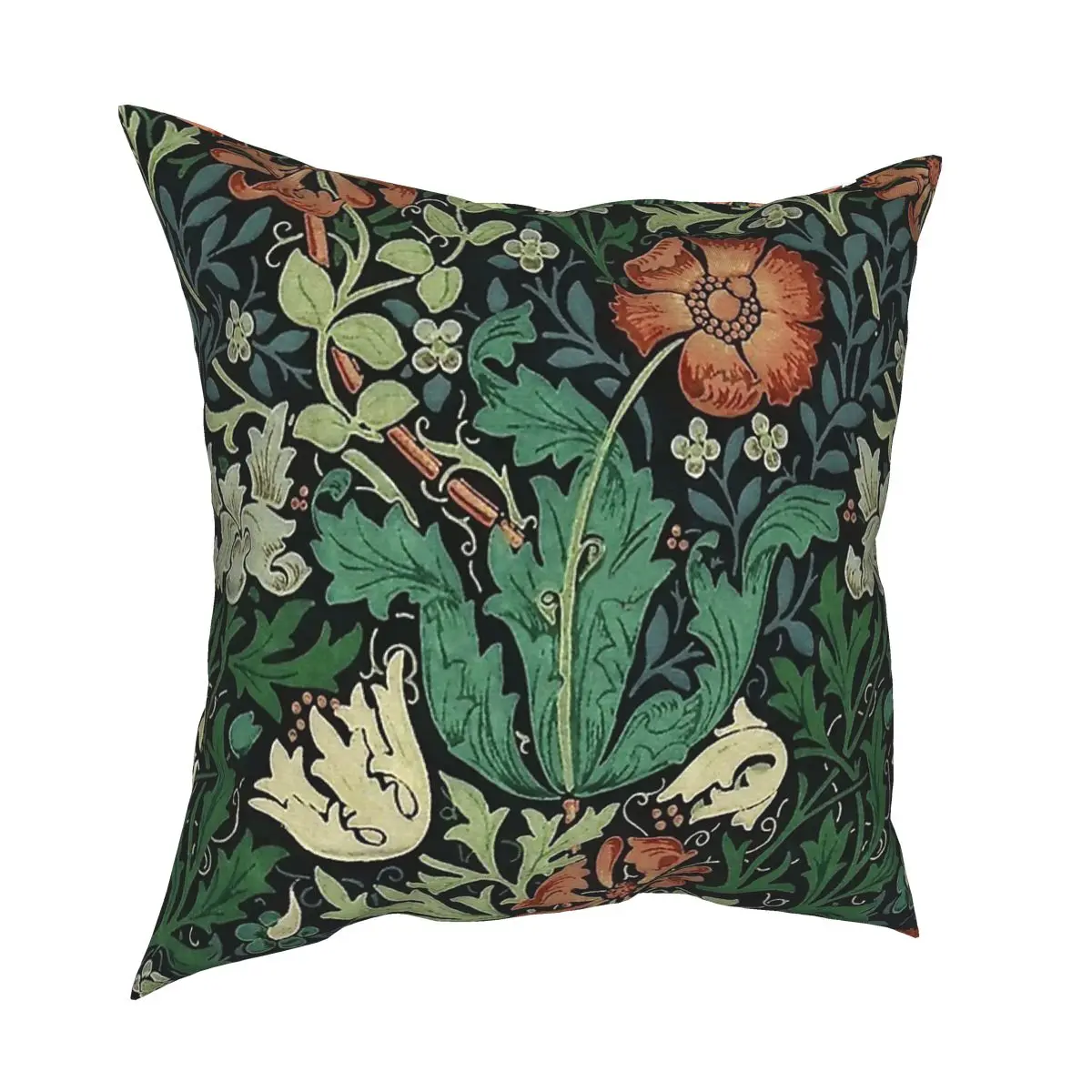 

William Morris Compton Floral Art Pillowcover Home Decor Cushion Cover Throw Pillow for Sofa Double-sided Printing Vintage