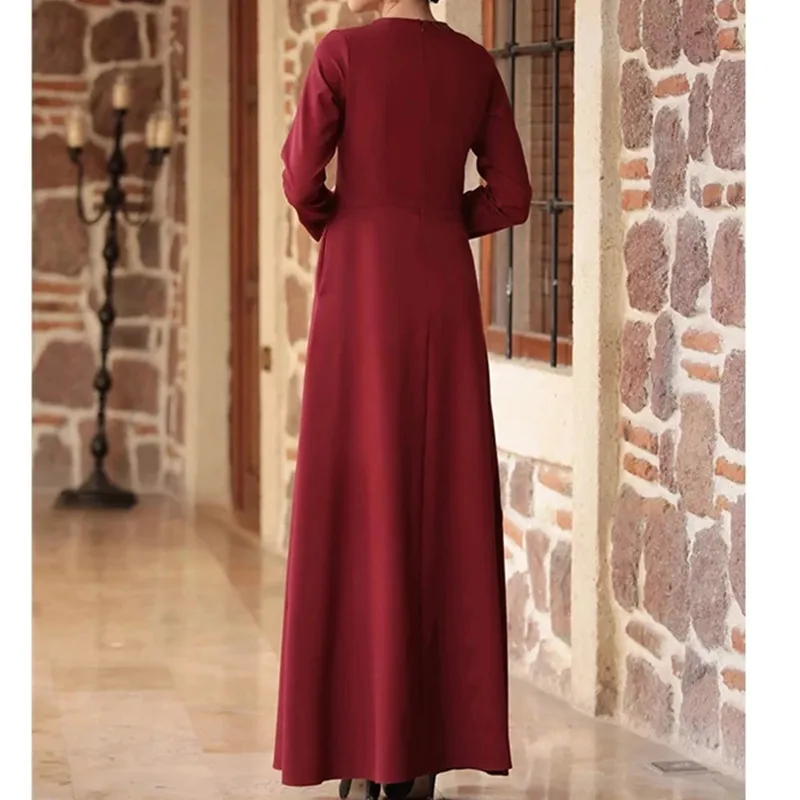 

Muslim Sets Fashion Women Abaya Dress Kaftan Suit Long Sleeve 2Pcs Set Elegant Arab Middle East Vintage Evening Islamic Clohting