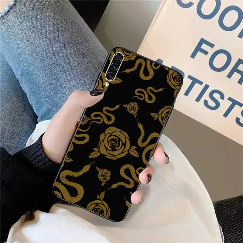 

Snake flower skull painting Phone Case For Samsung galaxy A S note 10 7 8 9 20 30 31 40 50 51 70 71 21 s ultra plus