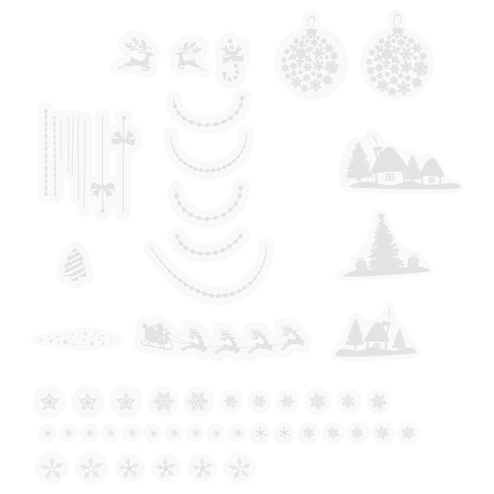 

Наклейки на окна в праздничном стиле, 2 листа