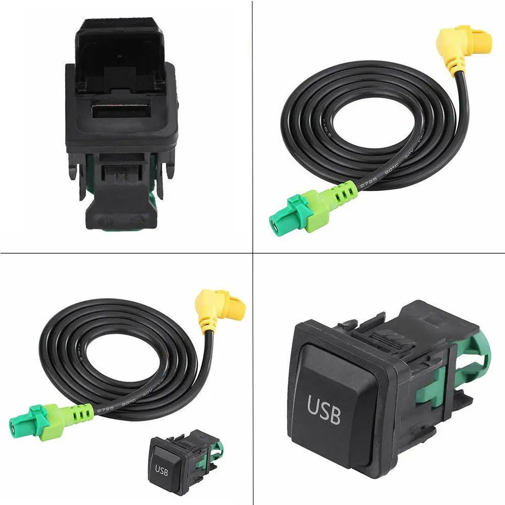 Автомобильный USB переключатель и вспомогательный входной кабель Aux для VW Golf MK6 Jetta
