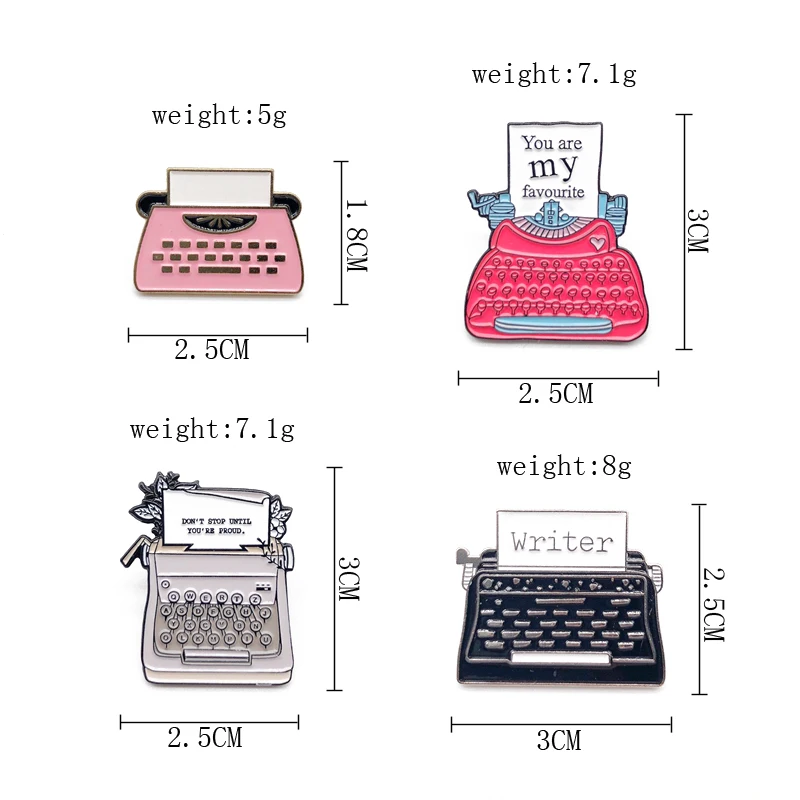 Креативная забавная ретро-клавиатура граммофона с факсом эмалированная брошь из