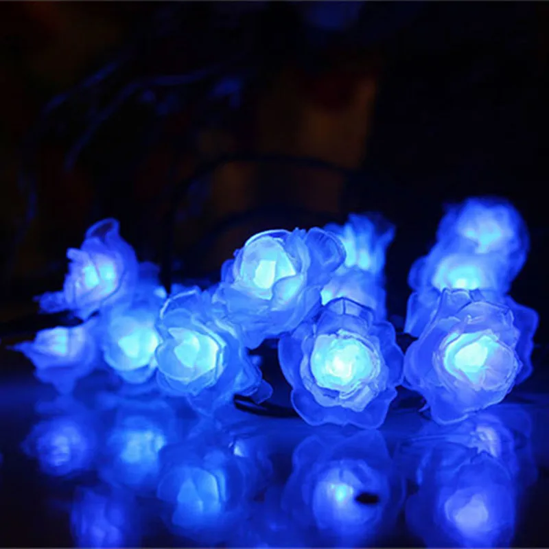 10/20/30/50/100 м светодиодный с феей роз светильник цветок строка Luces Свадебный дом ко