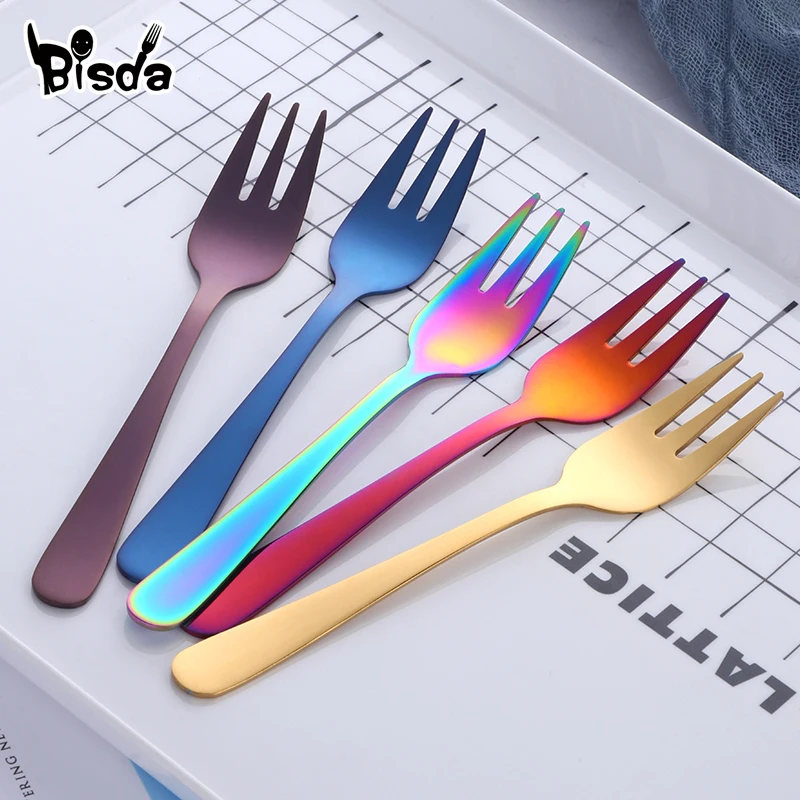 8 шт. вилки для фруктов вилка торта из нержавеющей стали|Вилки| |