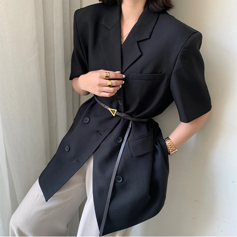 

TWOTWINSTYLE Elegant Women Belt Cowskin Leather Patchwork Hit Color Casual Belts For Female Fashion Accessories 2020