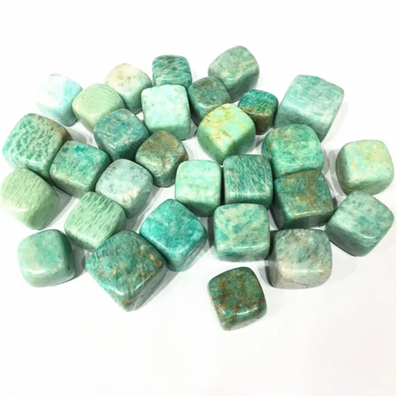 

Natural Green Amazonite Cube Crystal Healing Stones For Sale