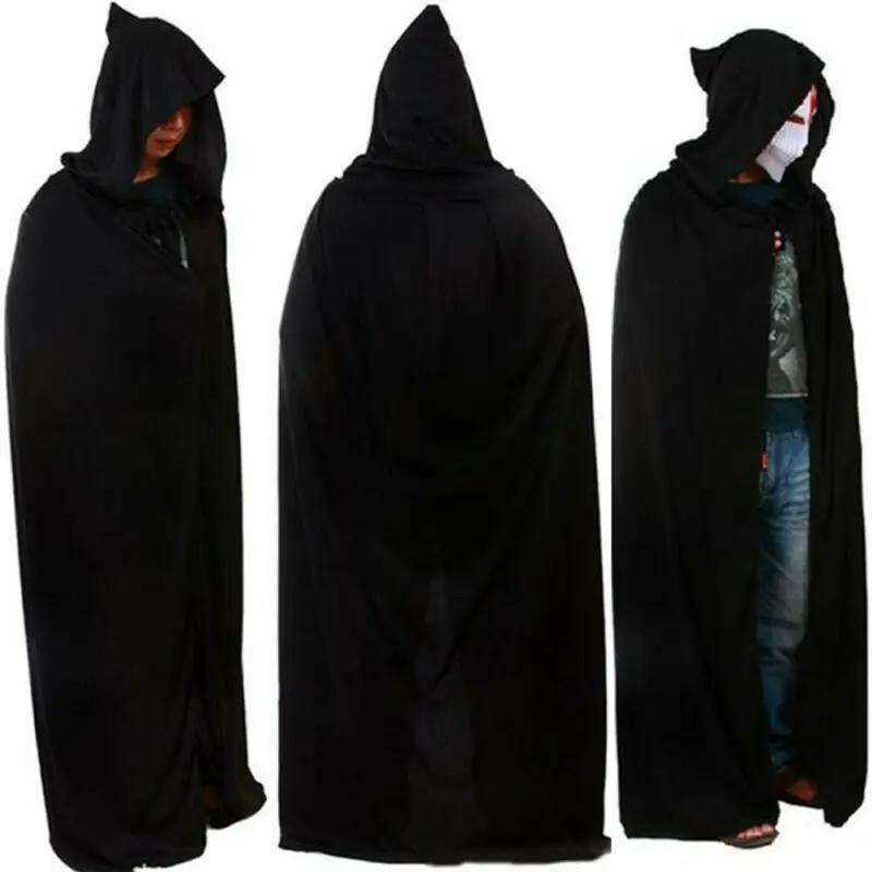 Плащ унисекс на Хэллоуин Рождество накидка для взрослых мужчин и женщин длинный