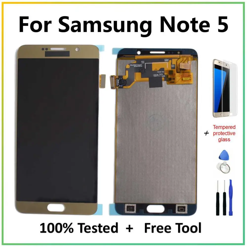 TFT для Samsung Note 5 ЖК дисплей N9200 N920A N920T N920I N920G кодирующий преобразователь сенсорного