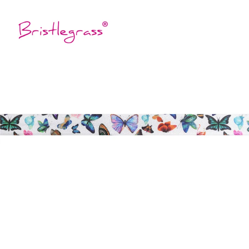 Эластичная Повязка на голову с принтом бабочки 5 ярдов 5/8 дюйма 15 мм|Резинки| |