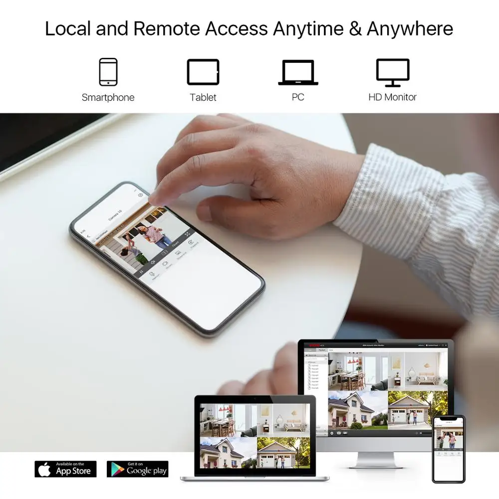 Камера видеонаблюдения ZOSI инфракрасная Водонепроницаемая камера безопасности с