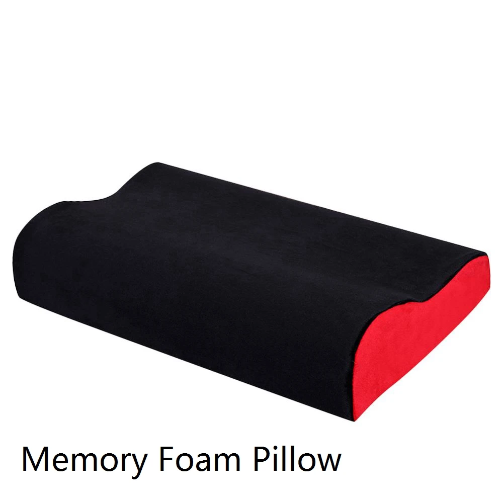 A-black red 50x30cm Ортопедическая подушка с эффектом памяти, постельные принадлежности для сна, подушка для шеи, мягкий массажер для медленного отскока, подушка для шейного отдела, забота о здоровье - Цвет: A-black red 50x30cm