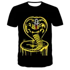 Кобра Кай Детская футболка с принтом для девочек и мальчиков детские топы детская одежда детские футболки мужская женская одежда футболка