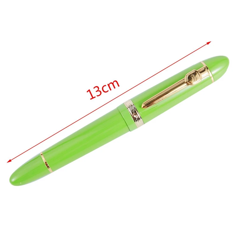 

Jinhao 2 Pcs 159 18Kgp 0.7Mm Medium Broad Nib Fountain Pen Free Office Fountain Pen with a Box, White & Green