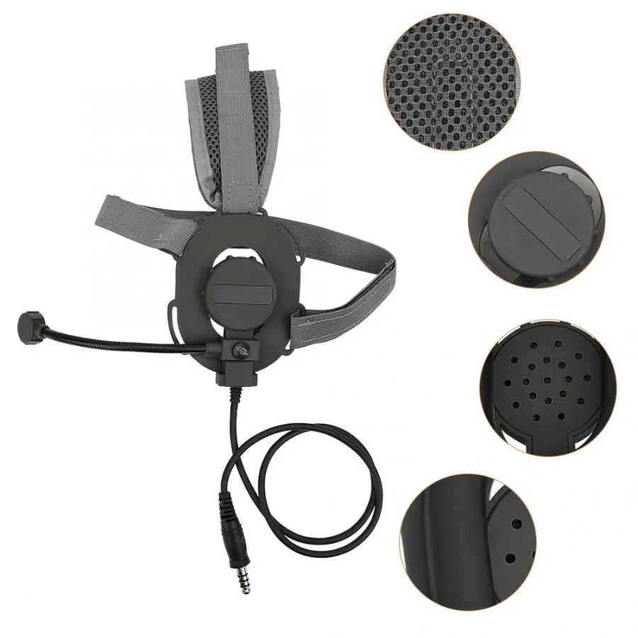 Профессиональная пластиковая односторонняя гарнитура с регулируемой повязкой